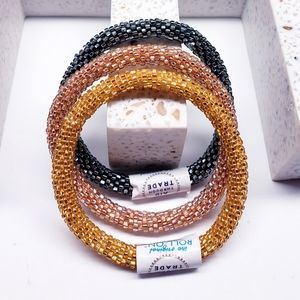 CHIC HAPPENS -Original Roll-On® Bracelets, 7" round, made in Nepal #2 (3 Pcs)